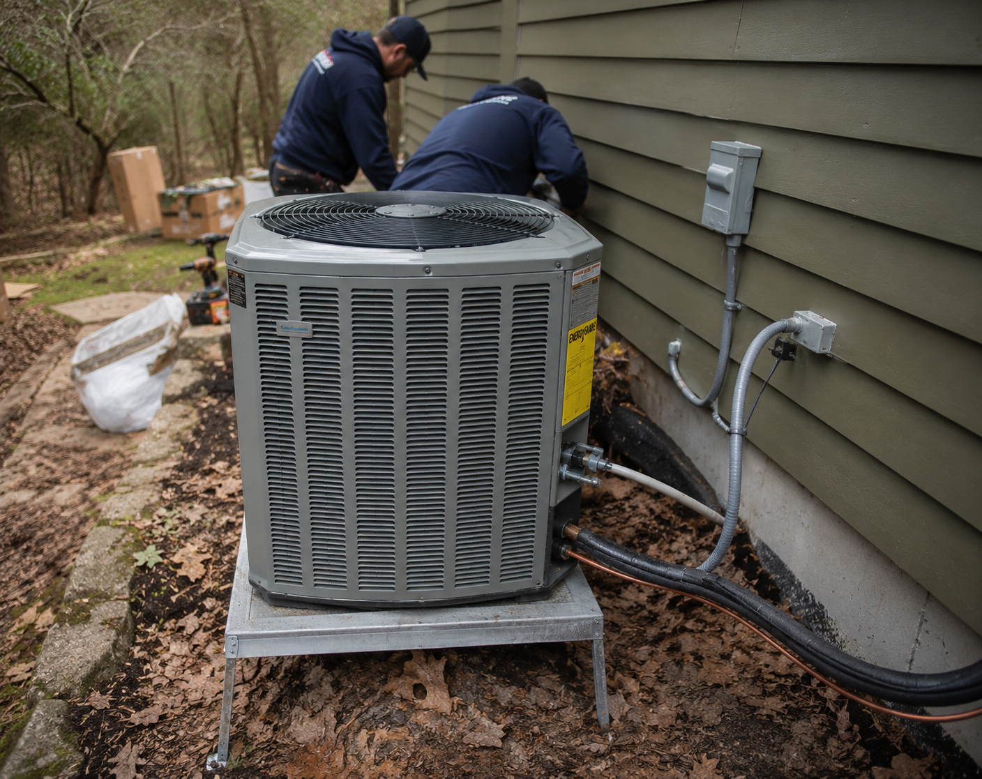New HVAC system installation in progress