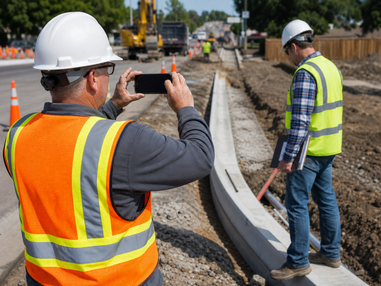 Public works crew progress documented for daily agency records