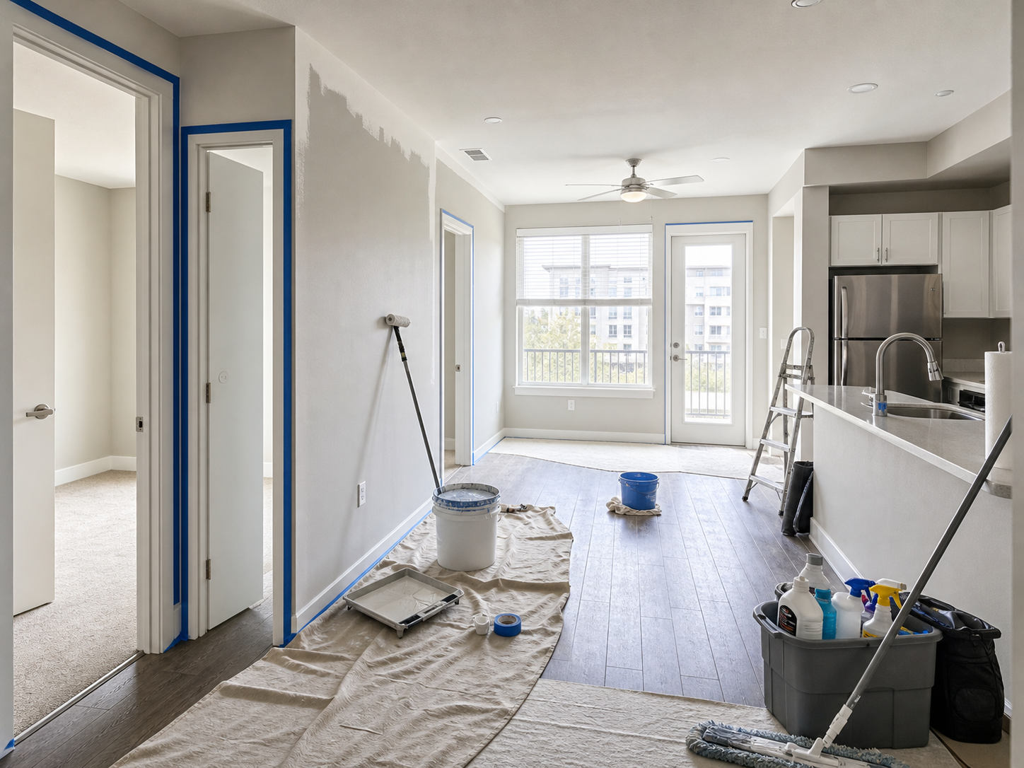 Apartment unit documented during turnover